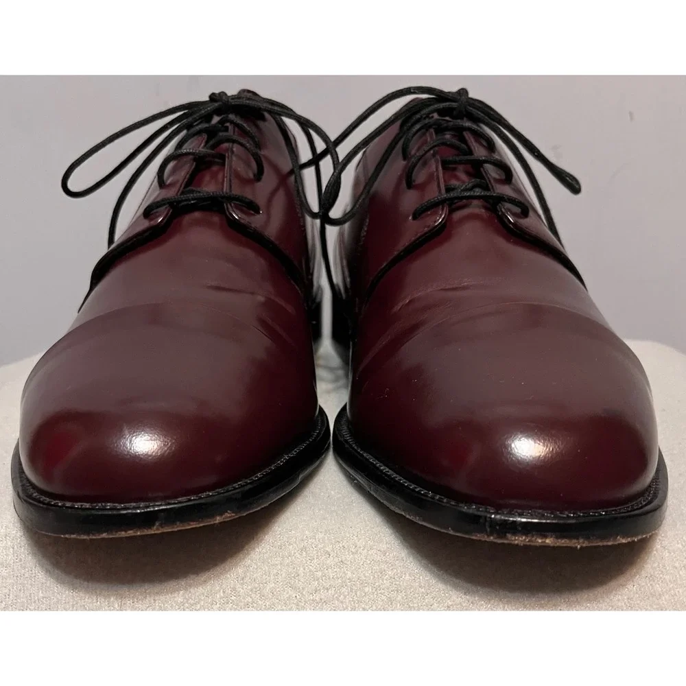 Bostonian Mens Brown Leather Cap Toe Tahoe Dress Shoes 25039 Lace Up Sz 10W‎